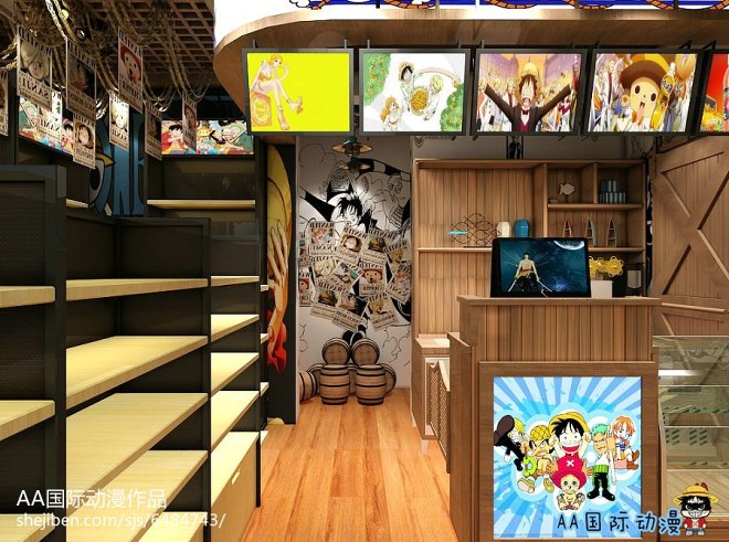 沉浸幻想世界 AA國際動漫主題餐廳3D設(shè)計(jì)效果圖深度解析